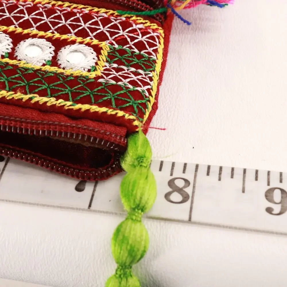 Boho Elephant Crossbody Handbag Women S Multicolored Pom Pom Purse Pouch Bag